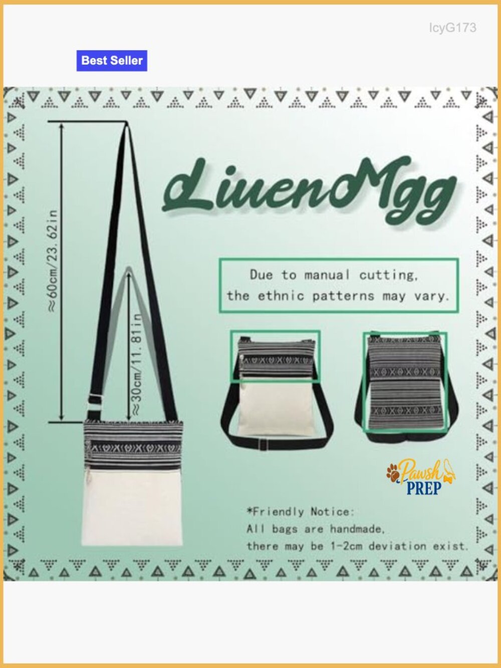 Small Crossbody Bag with Adjustable Strap Zipper Closure Pouch - Picture 6 of 7